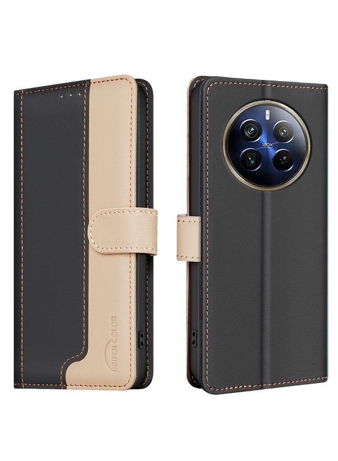 S-TOP Case For Realme 12 Pro 5G / 12 Pro+ 5G Global Color Matching RFID Anti-theft Leather Phone Case - Image 1