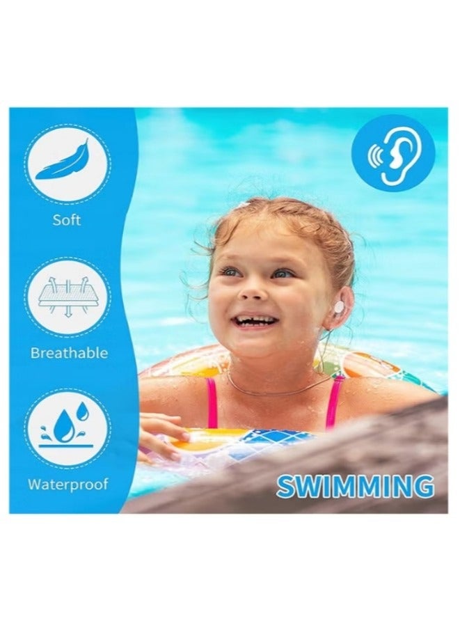 HS Ear Covers For Shower, 60 Pieces Waterproof Ear Stickers Ear Covers For Swimming Shower Ear Protectors with Waterproof Cotton Ear Plugs For Shower Surfing Snorkeling And Other Water Sports - Image 4