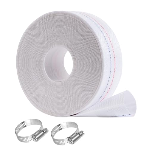 Eastrans 2INx65.6FT Pool Backwash Hose,Extra Heavy Duty Discharge Lay Flat Hose for Swimming Pool, Drain Hoses with Clamp,10 Bar Working Pressure,High pressure resistance,Ultra Strong Wear Resistance - Image 1