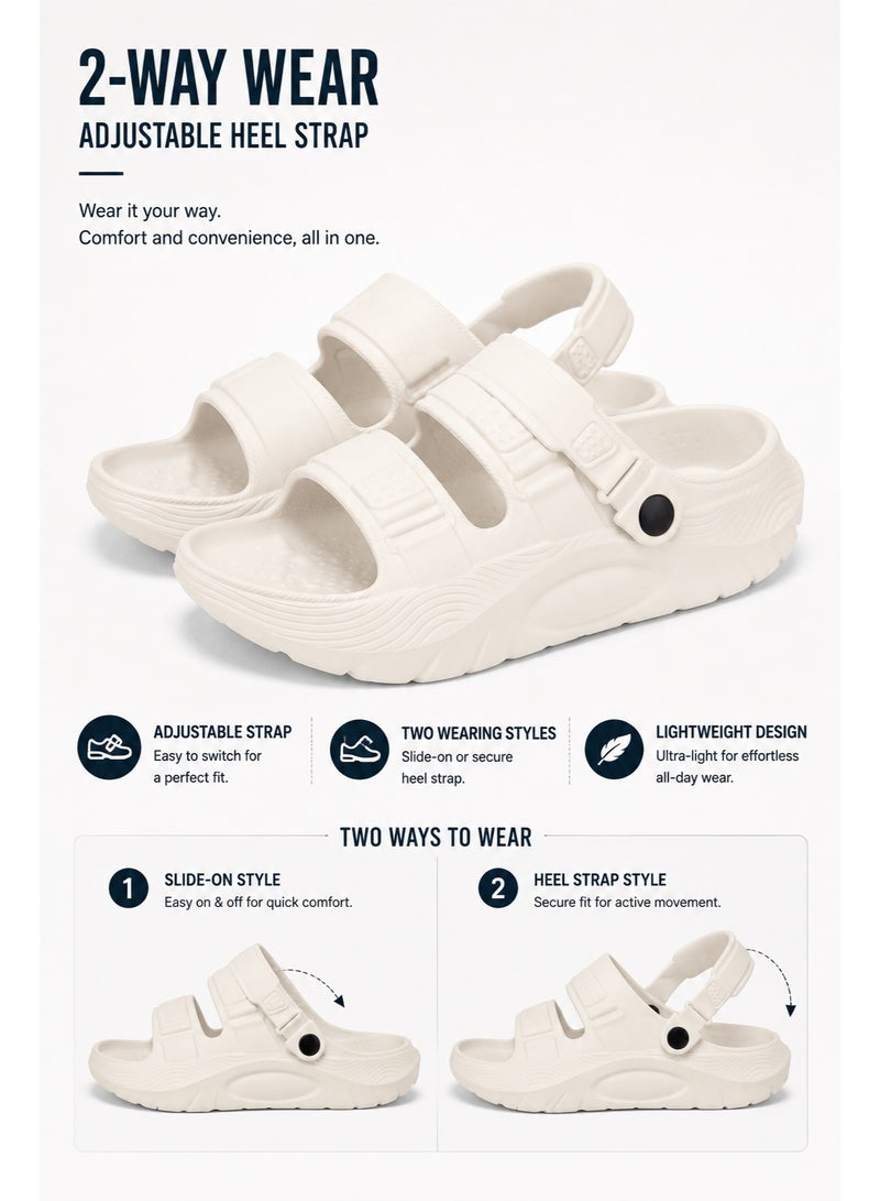 Bjs Flip Flops Convertible Into Sandals, Lightweight EVA Material, Non-Slip For Indoor And Outdoor Use, Stylish Beachwear For Men And Women - Image 5
