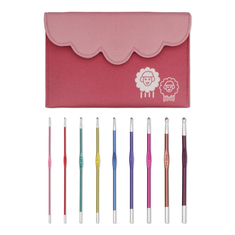 KnitPro Zing Deluxe SingleEnded Crochet Hook Set  9 Sizes 2mm to 6mm