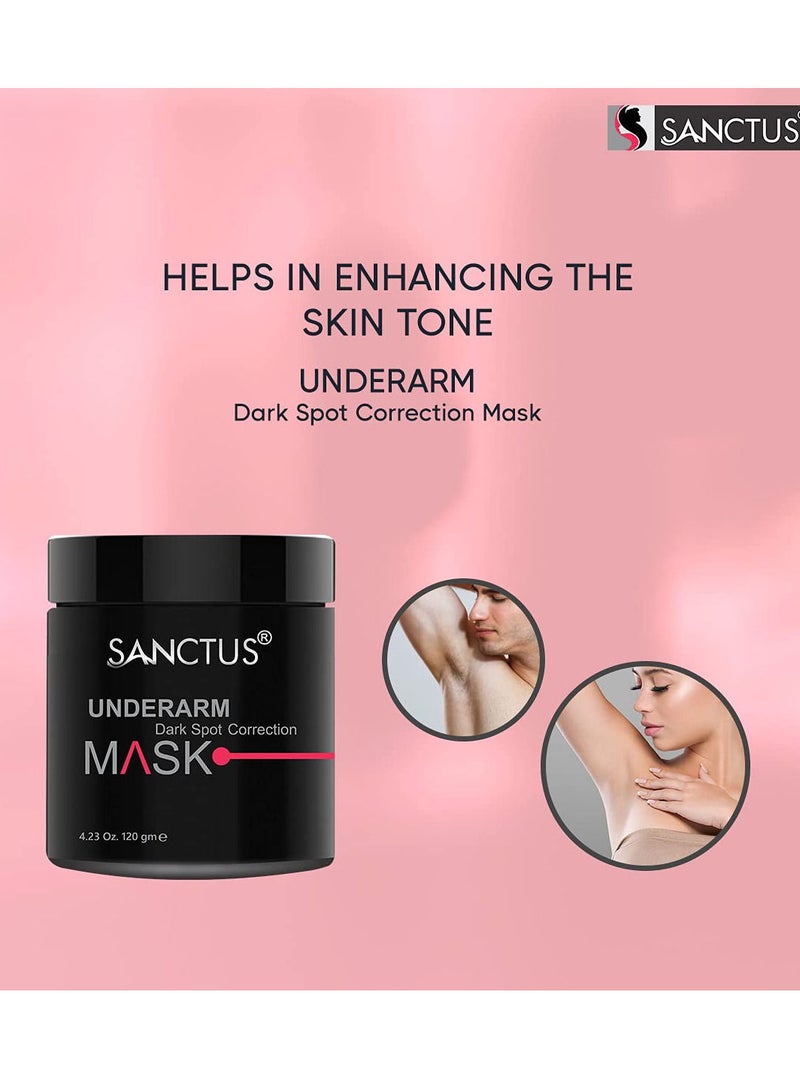 سانكتوس Sanctus 120gm الإبط قناع تصحيح البقع الداكنة تفتيح وتفتيح مع إكليل الجبل عرق السوس ومستخلص زيت النعناع - Image 5