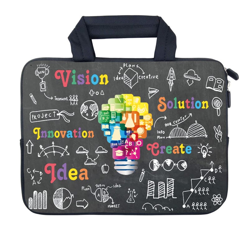 AMARY Laptop Sleeves 11.6" 12" Laptop Handle Bag Neoprene Notebook Carrying Pouch Chromebook Sleeves case Ultrabook Case Tablet Cover (Idea) - Image 2
