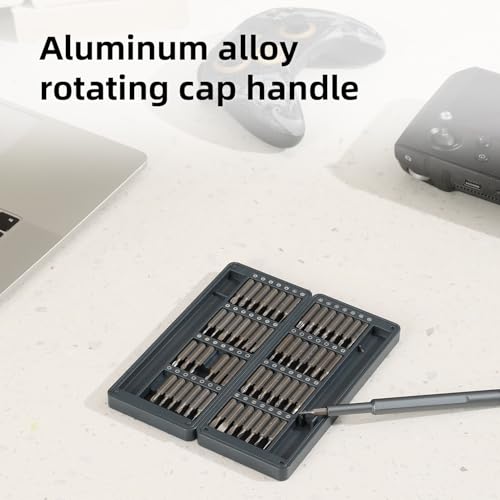 Deli DL241057 57 Pcs Precision Screwdriver Set with Magnetic Bits PVC Handle Connecting Rod Repair Tool Kit for Smartphone Mobile Laptop Tablet Game Console and Household Repair (Silver, S2+Cr-V) - Image 4