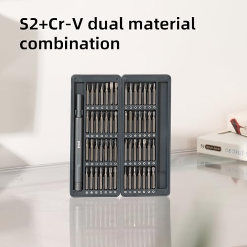 Deli DL241057 57 Pcs Precision Screwdriver Set with Magnetic Bits PVC Handle Connecting Rod Repair Tool Kit for Smartphone Mobile Laptop Tablet Game Console and Household Repair (Silver, S2+Cr-V) - Image 3