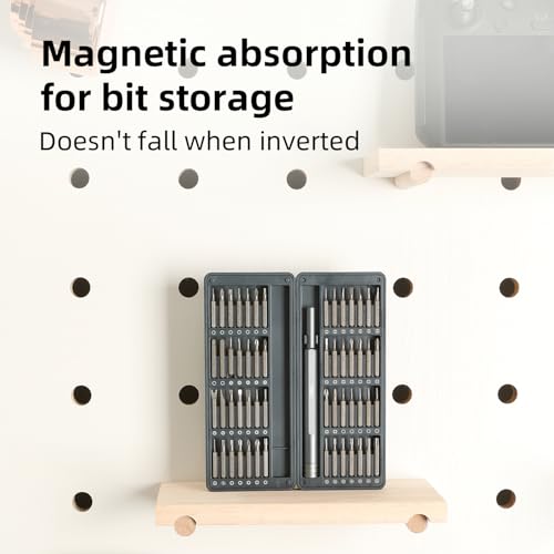 Deli DL241057 57 Pcs Precision Screwdriver Set with Magnetic Bits PVC Handle Connecting Rod Repair Tool Kit for Smartphone Mobile Laptop Tablet Game Console and Household Repair (Silver, S2+Cr-V) - Image 5