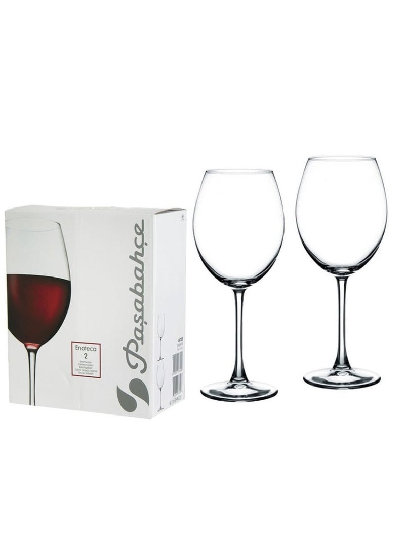 Paşabahçe كأس النبيذ الكبير من باساباخه إينوتيكا 550 مل - مجموعة من قطعتين - Image 3