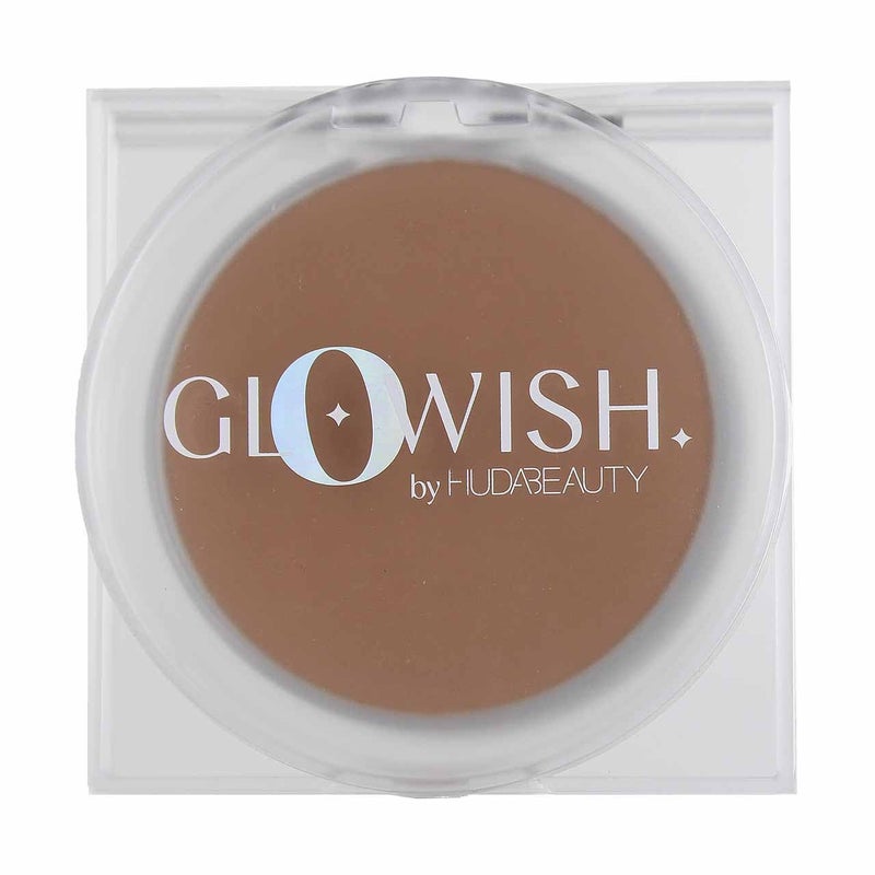HUDA BEAUTY GloWish Lightweight Blurring Pressed Powder 06 Medium-Tan - Image 1