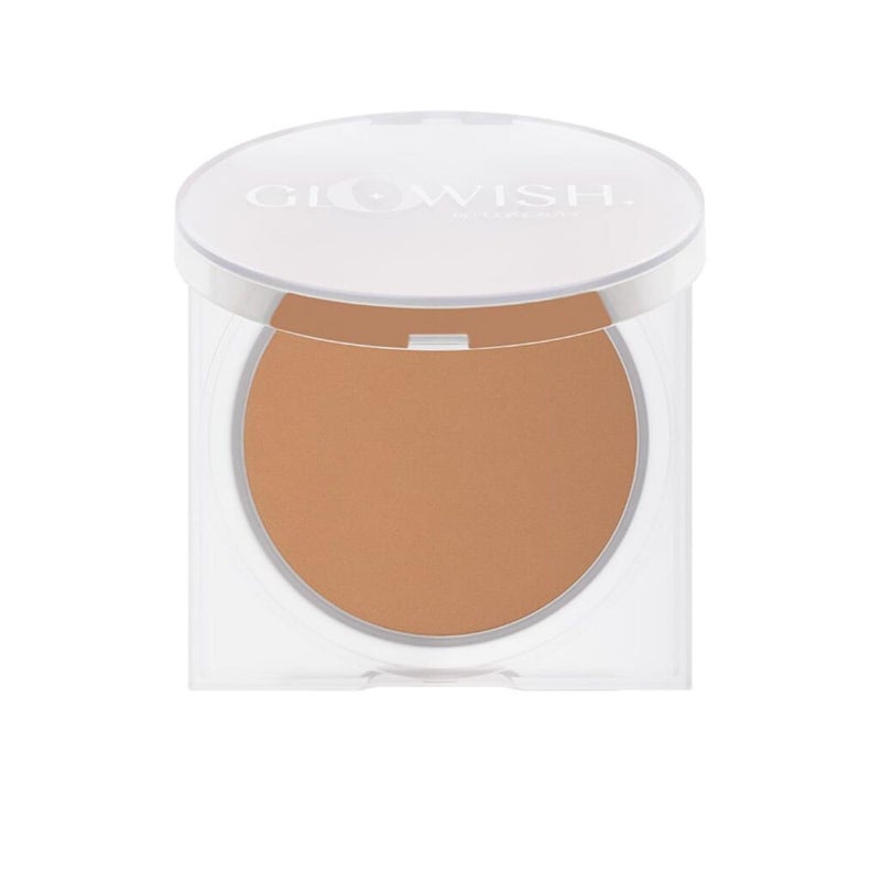 HUDA BEAUTY GloWish Lightweight Blurring Pressed Powder 06 Medium-Tan - Image 2