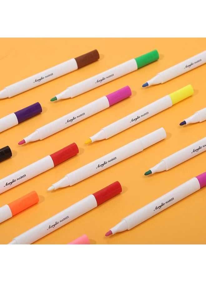 24 Color Markers For 3d Print Art Water Long Acrylic Inks Marker Paint Art Brush For 3d Printer - Image 4