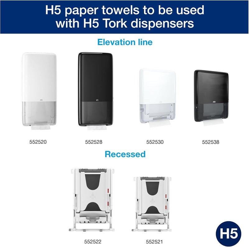 Tork PeakServe Continuous Hand Towel White H5, Advanced, Compressed, 12 x 410 sheets, 105065 - Image 3