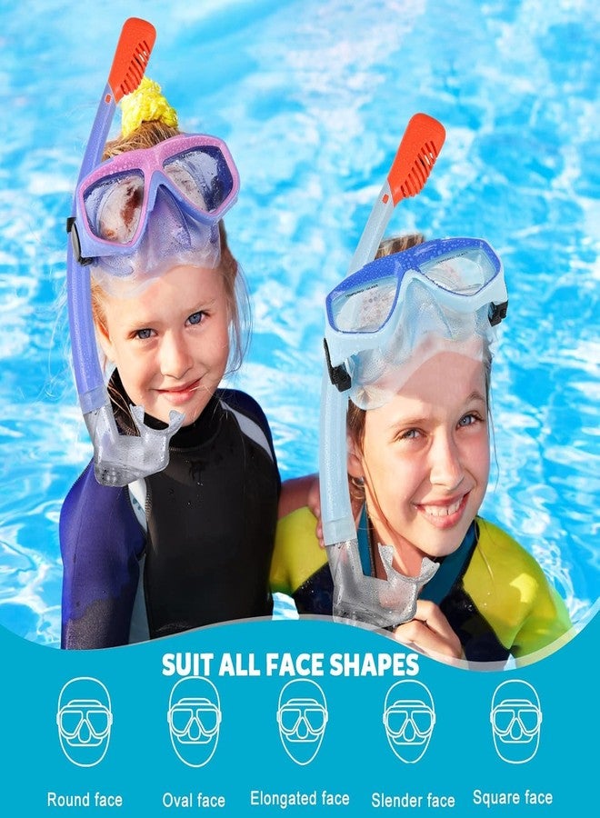 KUYOU Youth Snorkel Set for Ages 7-16, Snorkeling Gear for Kids with Panoramic View Mask Anti-Fog Anti-Leak Full Dry Top Snorkel Fins Travel Bag for Swimming Diving (Sea Sky Blue, One Size Without Fins) - Image 3