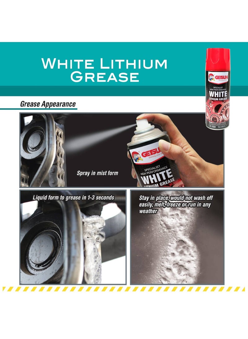 GETSUN GETSUN Specialist High Performance White Lithium Grease 450ml Advanced Lubrication  G-1022  - Image 3