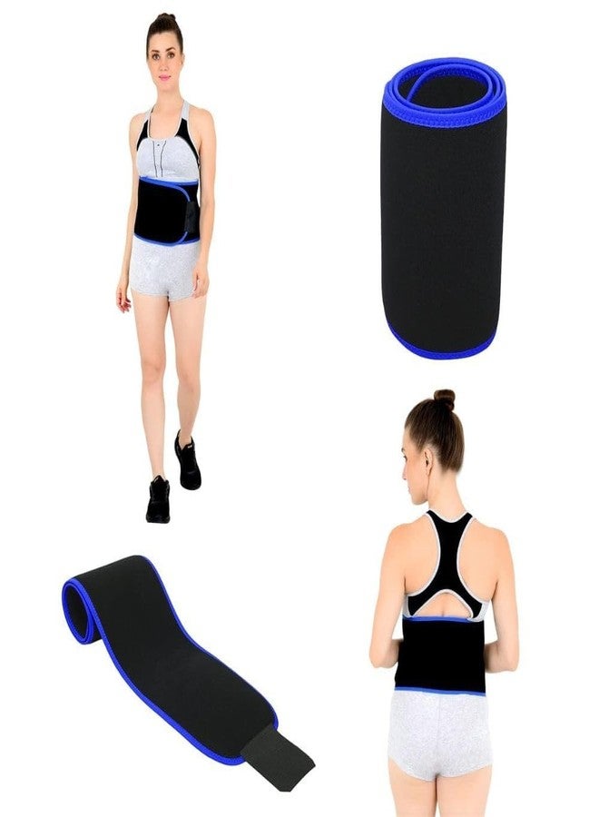 MALAN Waist Belt Made of Neoprene for Women & Men for Tummy Exercise (Free Size) (Blue) - Image 4