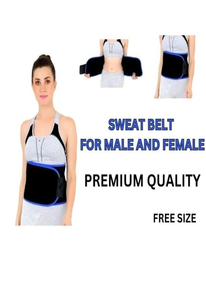 MALAN Waist Belt Made of Neoprene for Women & Men for Tummy Exercise (Free Size) (Blue) - Image 3
