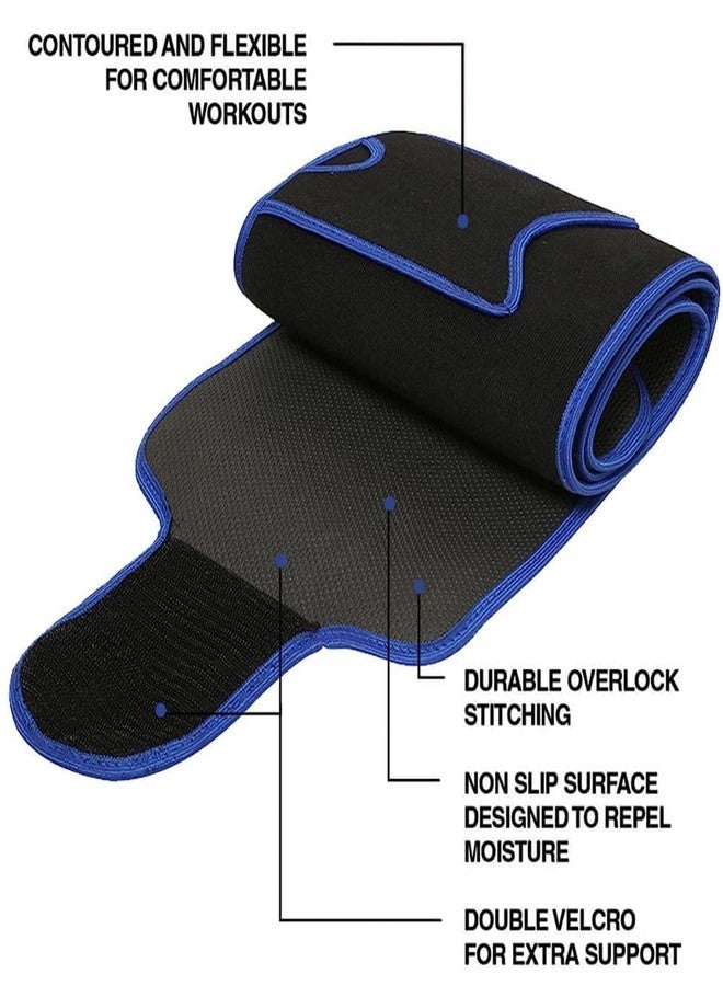 MALAN Waist Belt Made of Neoprene for Women & Men for Tummy Exercise (Free Size) (Blue) - Image 5