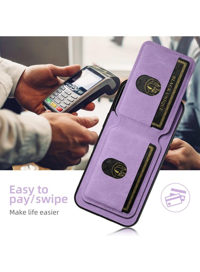 Suteni Case For iPhone 16 Pro Max H02 Litchi Leather Card Wallet Stand Back Phone Case - Image 5