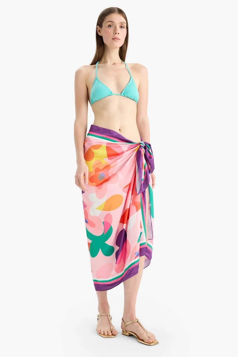 ديفاكتو Patterned Satin Beachwear