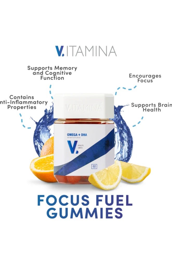 Vitamina Omega + DHA – 60 Gummies, Supports Heart & Brain Health - Image 2