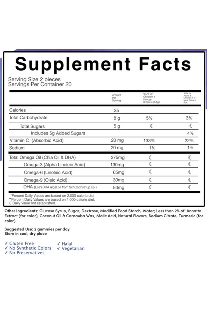 Vitamina Omega + DHA – 60 Gummies, Supports Heart & Brain Health - Image 5