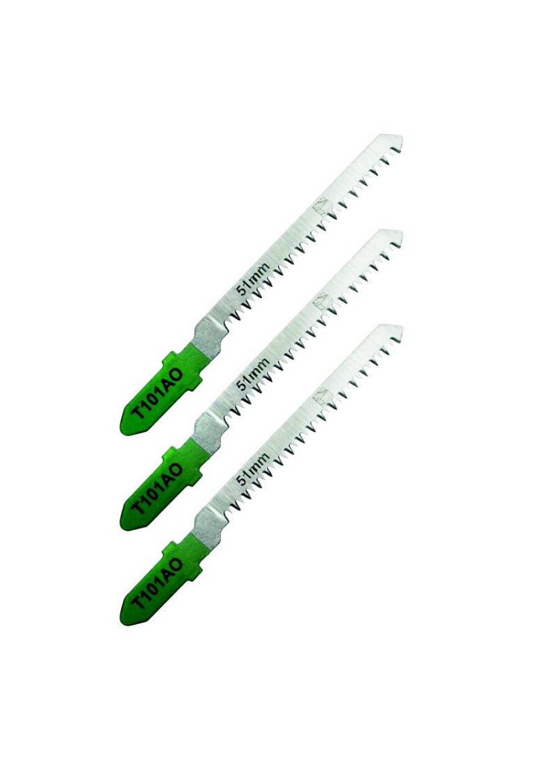 Universal Steel T-Shank Jigsaw Blade Pack For Wood 1.5-15mm 3Pcs