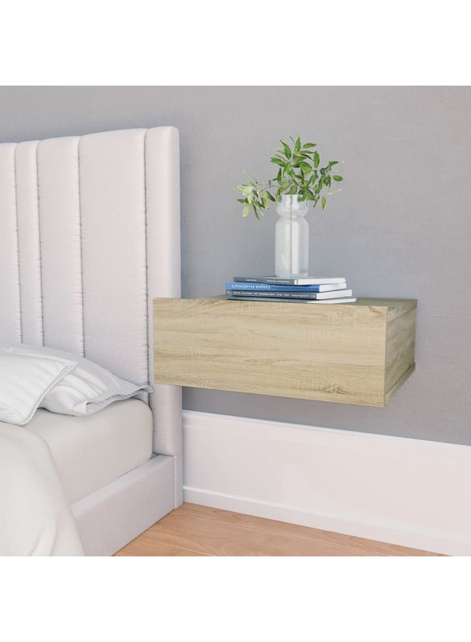 فيداكسل منضدة سرير عائمة 2 ق سونوما اوك 40×30×15 سم خشب صناعي 800313 - Image 2