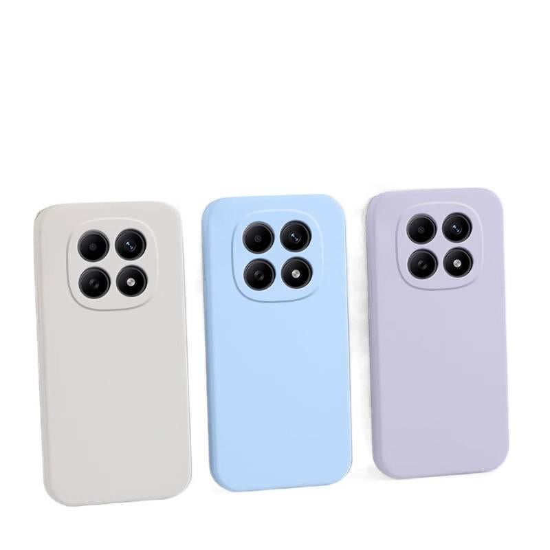 BB غطاء واقي بسيليكون لـ Redmi Note 14 مع لمسة نهائية غير لامعة وسيليكون سائل مع ناعم وصديق للبشرة باللون أزرق من السيليكون باللون الأزرق باللون الأحمر - Image 2