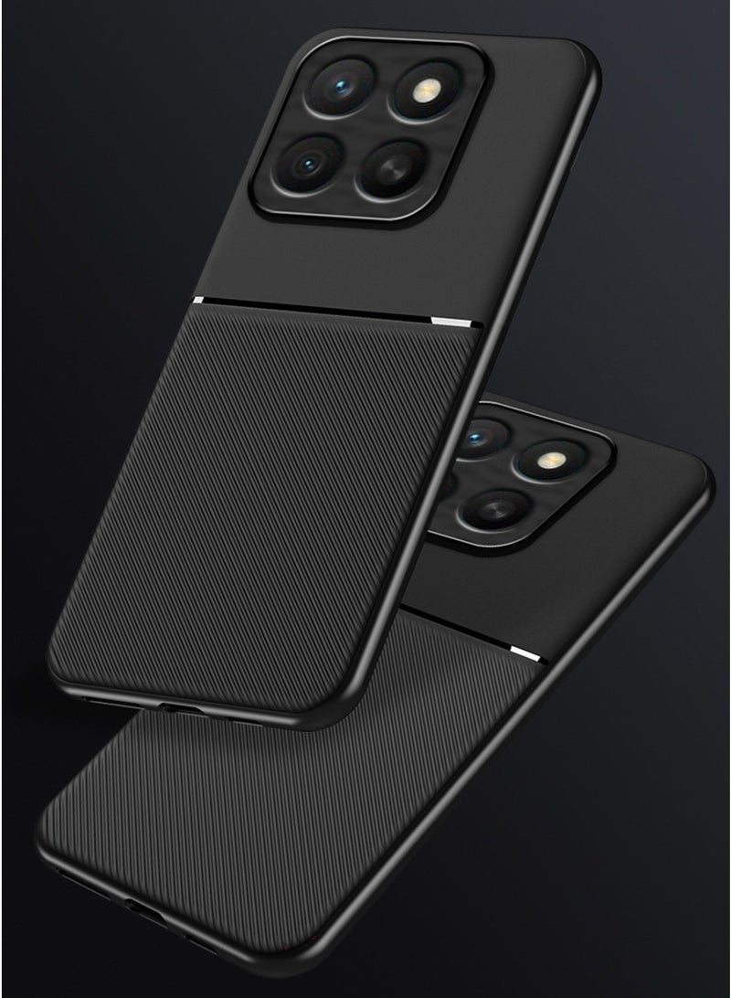 SanHu for Honor X7c 4G/5G Case Back Cover with Magnetic and Protector Anti-Scratch Shockproof Phone Accessory,Black. - Image 2