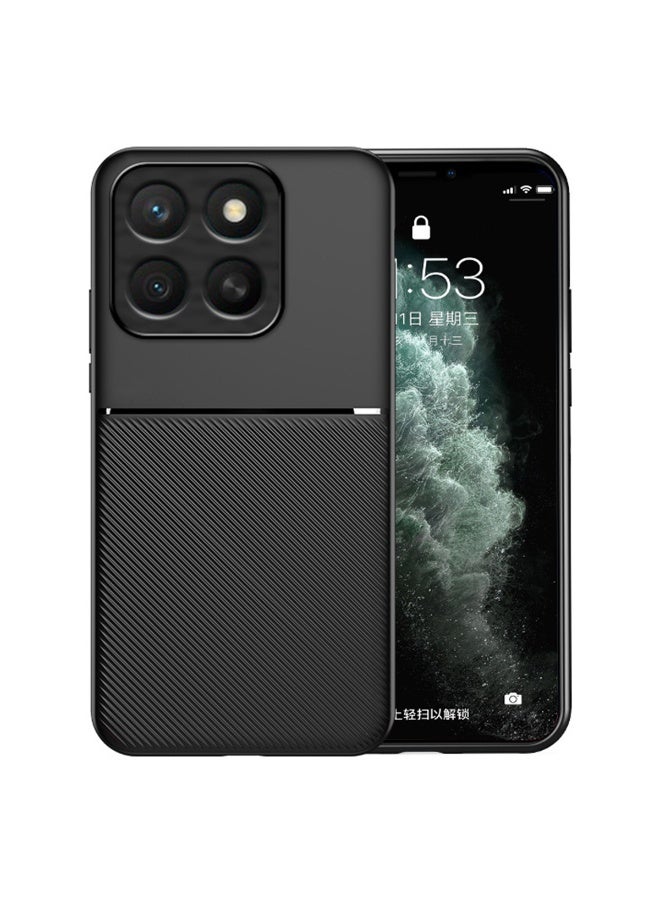 SanHu for Honor X7c 4G/5G Case Back Cover with Magnetic and Protector Anti-Scratch Shockproof Phone Accessory,Black. - Image 1
