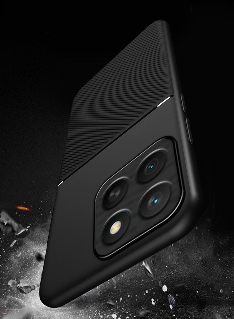 SanHu for Honor X7c 4G/5G Case Back Cover with Magnetic and Protector Anti-Scratch Shockproof Phone Accessory,Black. - Image 4