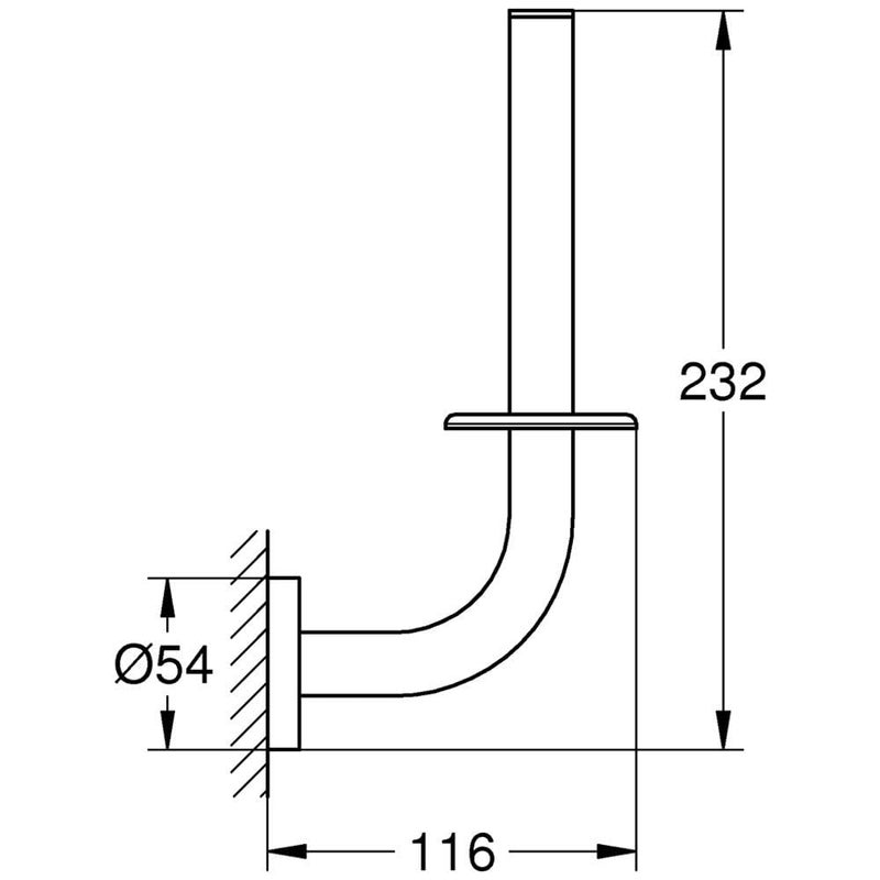 Grohe حامل ورق المرحاض الاحتياطي من جروهي إيسينشالز (فضي) - Image 3