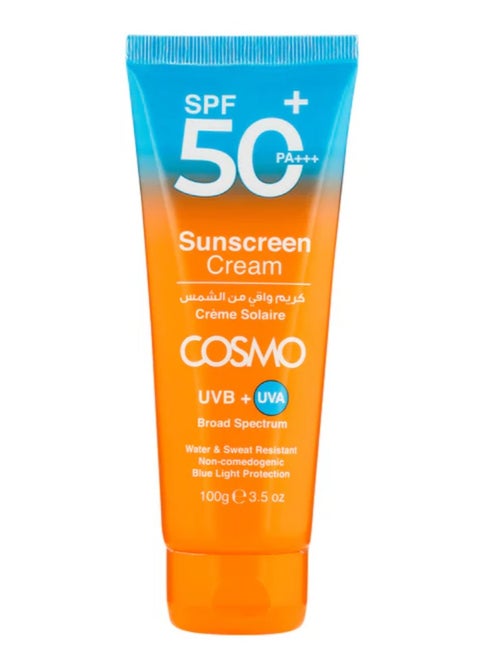 Cosmo Sunscreen Cream SPF 50+100g UVB/UVA Protection for Men and Women