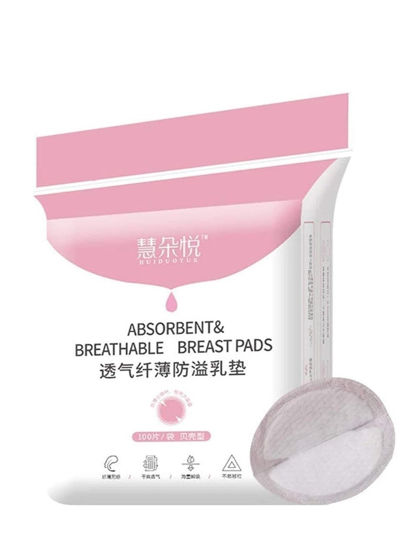 HAPPINESS - e world unbox happiness Disposable Nursing Breast Pads Nipple covers for Breast Feeding Pastel Touch 100 Pcs - Image 1