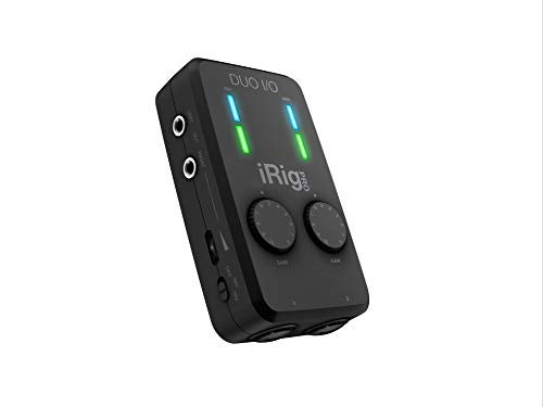 IK Multimedia iRig Pro Duo I/O USB audio interface, TRS balanced & headphones outputs, audio mixer to 24-bit, midi interface for music studio, recording, podcasting, streaming & social apps - Image 1