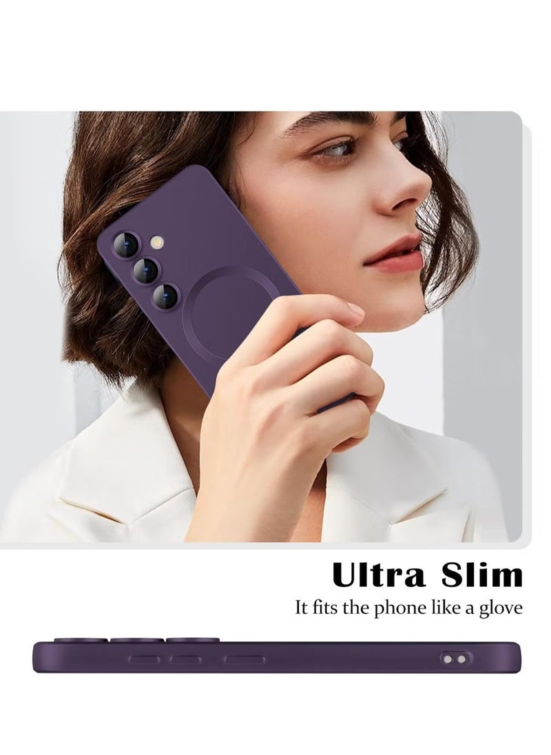 ELTRAZONE Samsung Galaxy S24 Plus 5G Magnetic Case Cover – Luxury Metallic Paint, Silicone Phone Case with Full Camera Lens Protector, Shockproof Bumper for Maximum Protection – Stylish and Durable Case for Samsung Galaxy S24 Plus 5G - Image 4