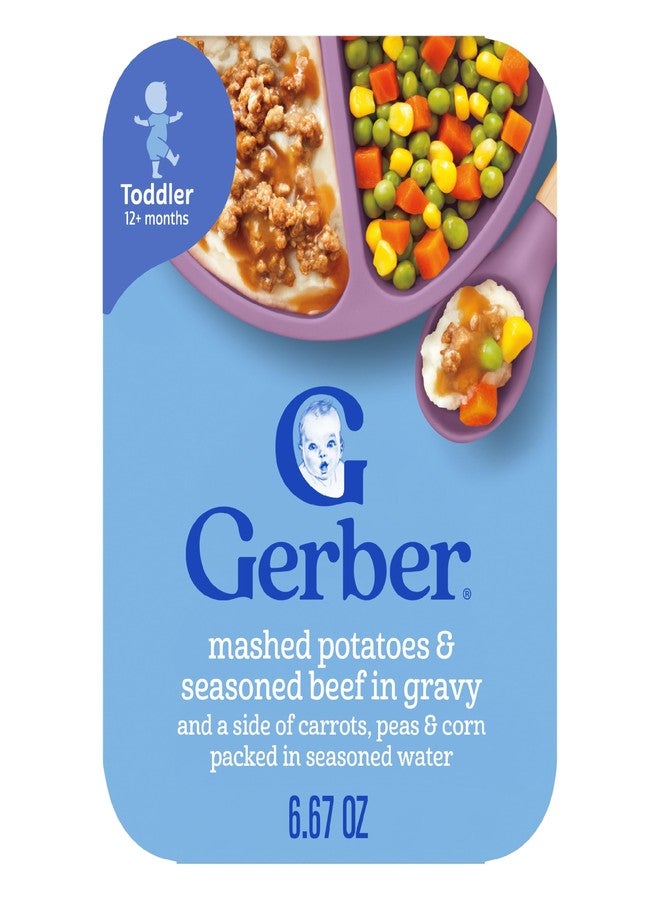 Gerber طعام الأطفال من جيربر، بطاطس مهروسة ولحم بقر في صلصة، وجبة للأطفال - Image 1