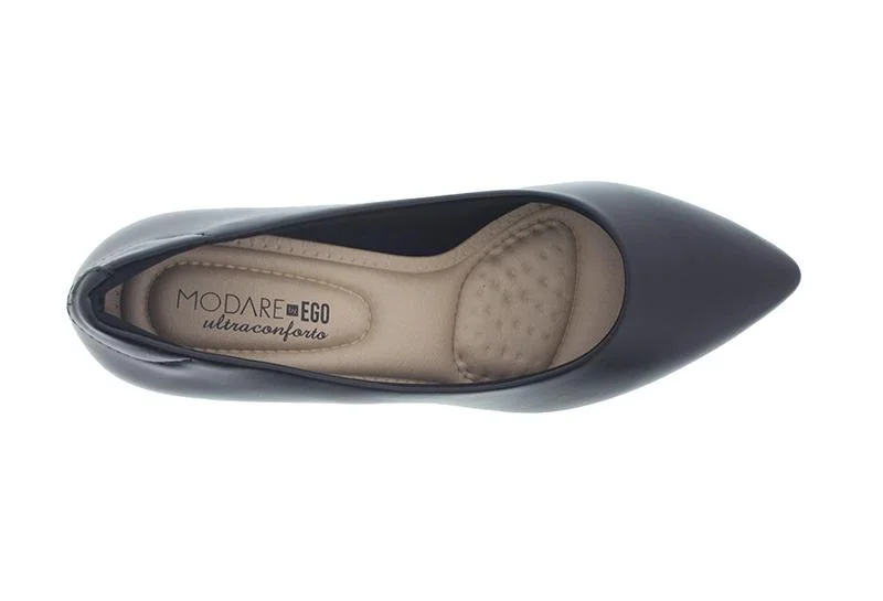 MODARE Modare Ladies Mid Heel Shoes Black | Made In Brazil