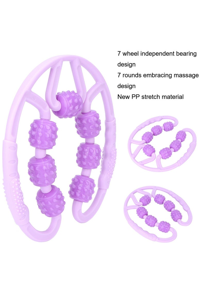 Arabest U Shape Trigger Point Massage Roller 7 Wheel Massage Roller for Calves Leg Arms Relieve Muscle Soreness  - Image 3