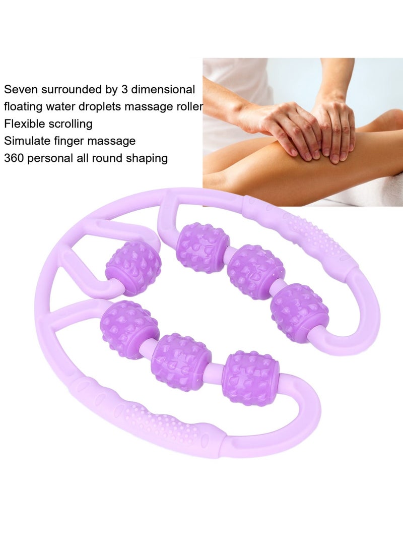U Shape Trigger Point Massage Roller 7 Wheel Massage Roller for Calves Leg Arms Relieve Muscle Soreness