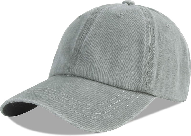 LANGZHEN Unisex Baseball Cap 100% Cotton Fits Men Women Washed Denim Adjustable Dad Hat - Image 1