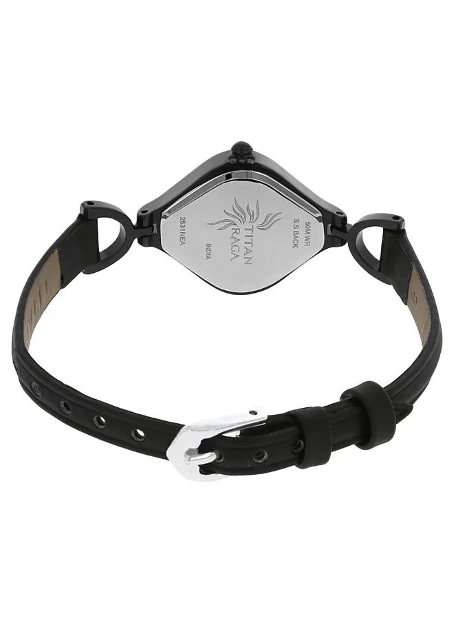 TITAN Women's Analog Leather Wrist Watch - 2531NL01 - 32.7 Mm  - Image 4