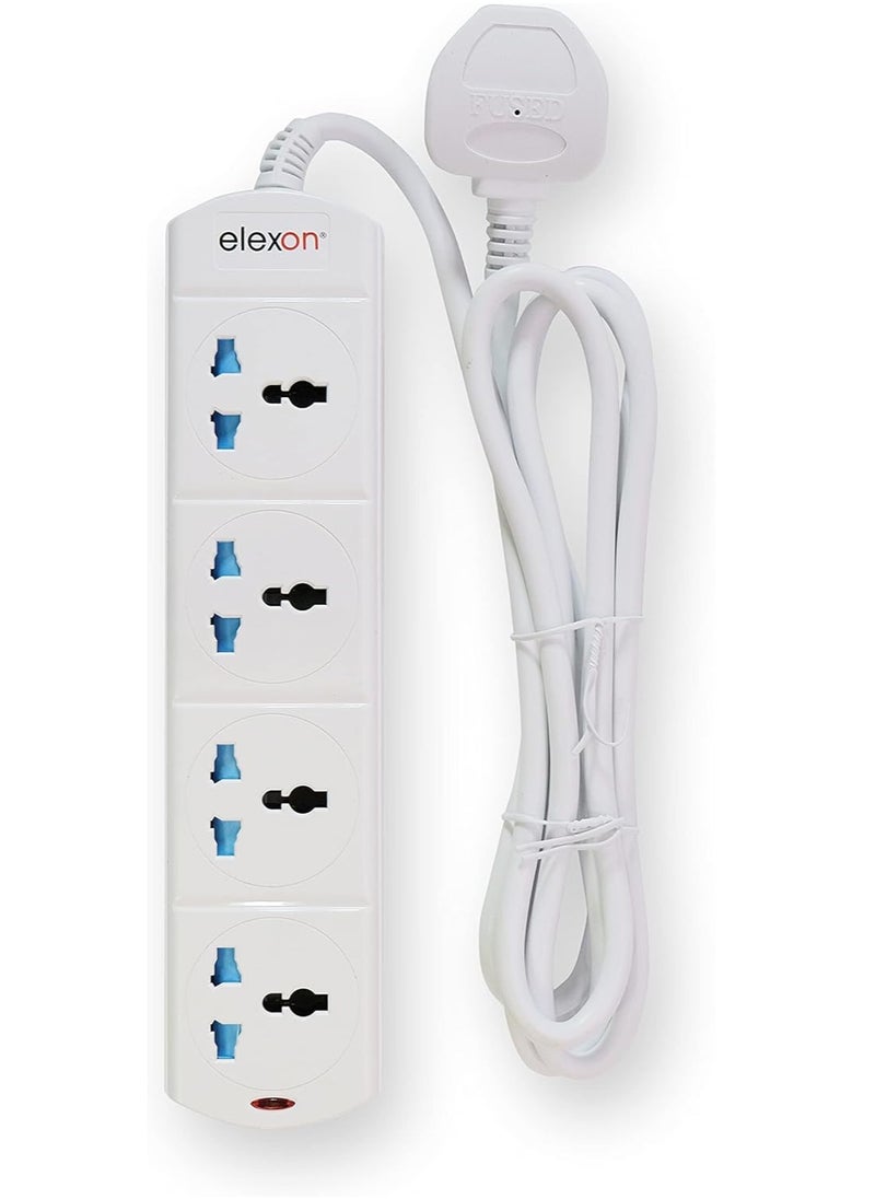 elexon - 4 Way Power Extension Socket With 2M Cable - Image 1