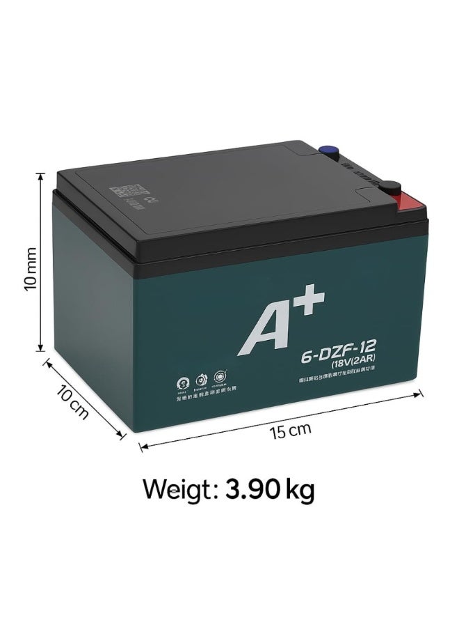 Fukukawa بطارية كهربائية FUKUKAWA A+ 6-DZF.12.3 سعة 12 فولت 12 أمبير – مجموعة 4 قطع – بطارية AGM محكمة الإغلاق وخالية من الصيانة قابلة لإعادة الشحن للدراجات الكهربائية والسكوترات ومركبات التنقل الكهربائية - Image 5