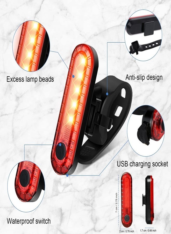 Ebuyfire Bike Tail Lights, USB Rechargeable Rear Bike Light, Waterproof Bicycle Tail Light for Night Riding, Red Cycling Lights with 4 Models, Easy to Install Bike Safety Light for Adults & Kids - Image 2