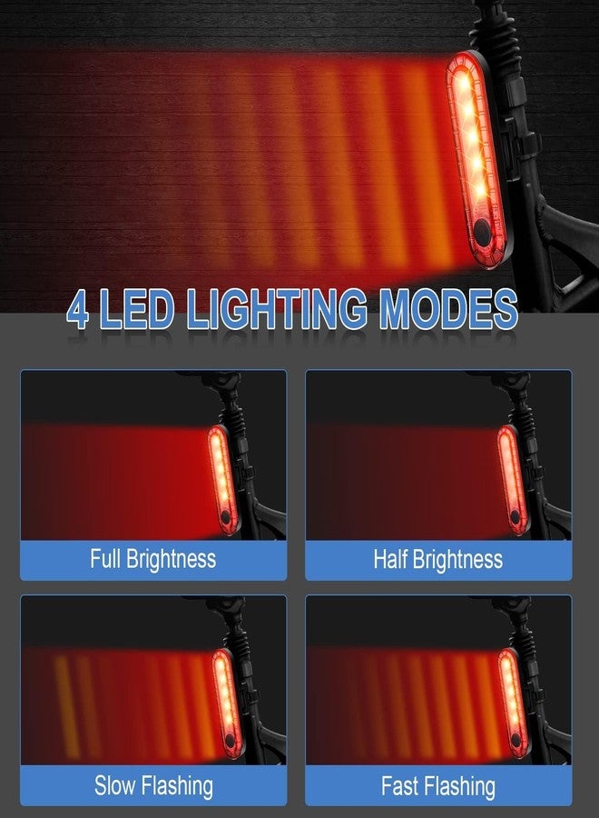 Ebuyfire Bike Tail Lights, USB Rechargeable Rear Bike Light, Waterproof Bicycle Tail Light for Night Riding, Red Cycling Lights with 4 Models, Easy to Install Bike Safety Light for Adults & Kids - Image 3