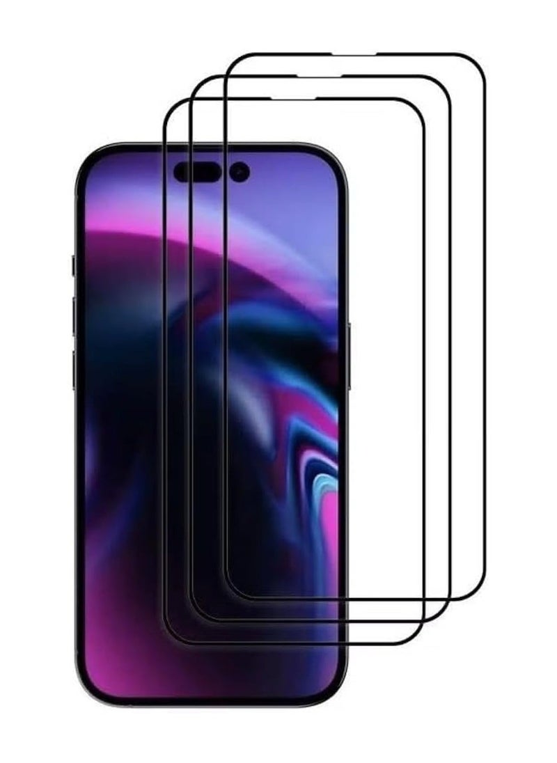 Raxoom [3 Pack] Designed for iphone 15 Pro Max Screen Protector Tempered Glass, Friendly Ultra Resistant - Image 1