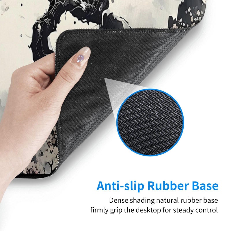Brecoy Japanese Mouse Pad, Large Japanese Desk Mat, XL Anime Gaming Keyboard Mat, Non-Slip Rubber Base, Big Extended Desk Protector for Home Office, 31.5â€x11.8â€ - Image 3