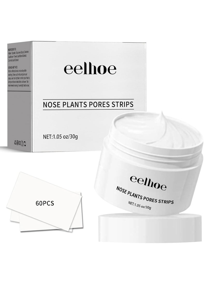 EELHOE Nose Plants Pore Strips, Deep Cleaning And Shrink Pores, Absore Grease, Remove Blackheads Nose Patch 30g  - Image 1