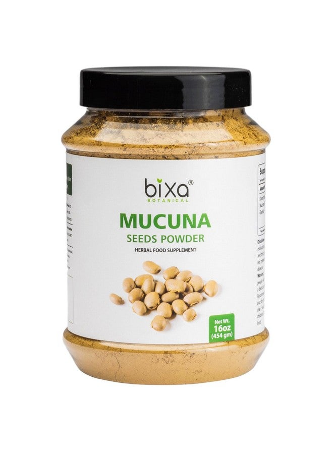 bixa BOTANICAL Mucuna Pruriens Powder | Velvet Bean Powder | Kapikacchu | Kaunch Beej | Ayurvedic Herbal Supplement ǀ Energy Booster | 1 Pound / 16 OZ | Gluten Free, Non-GMO, Steam Treated, Vegan, - Image 1