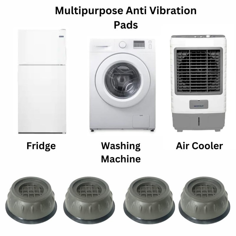 Washing Machine Anti Vibration Pad with Suction Cup Round Shape Noise Cancelling Heightening Pads for Washing Machine Medium - Image 3